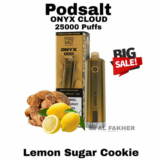 Pod Salt Onyx Cloud 25000 Puffs Lemon Sugar Cookie in Dubai UAE