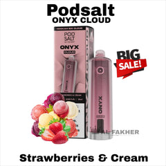 Pod Salt Onyx Cloud 25000 Puffs Strawberry & Cream  in Dubai UAE