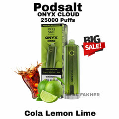 Pod Salt Onyx Cloud 25000 Puffs Cola Lemon Lime in Dubai UAE
