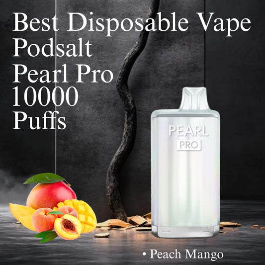 Podsalt Pearl Pro 10000 Puffs Peach Mango Disposable Vape in UAE