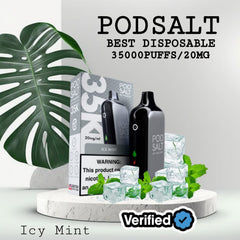 Podsalt 35000 Puffs Icy Mint Disposable Vape in Dubai UAE