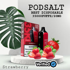 Podsalt 35000 Puffs Strawberry Disposable Vape in Dubai UAE