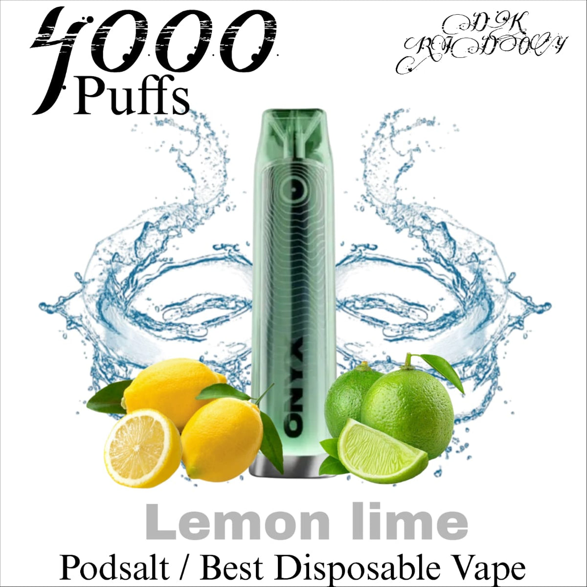 Pod Salt Onyx Lemon Lime 20mg  4000 Puffs in Dubai UAE