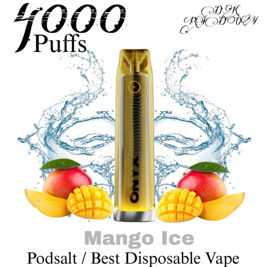 Pod Salt Onyx Mango Ice 20mg  4000 Puffs in Dubai UAE
