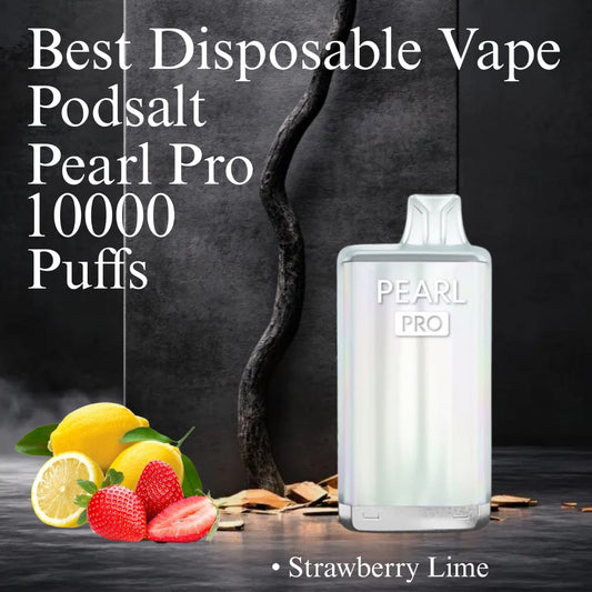 Podsalt Pearl Pro 10000 Puffs  Strawberry Lime Disposable Vape in UAE