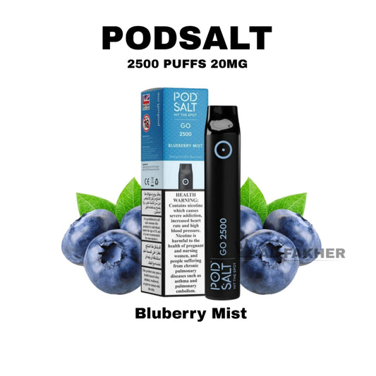Pod Salt Go 2500 Puffs Blueberry Mist Disposable Vape in Dubai UAE