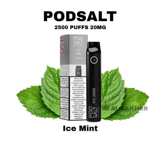 Pod Salt Go 2500 Puffs Ice Mint Disposable Vape in Dubai UAE