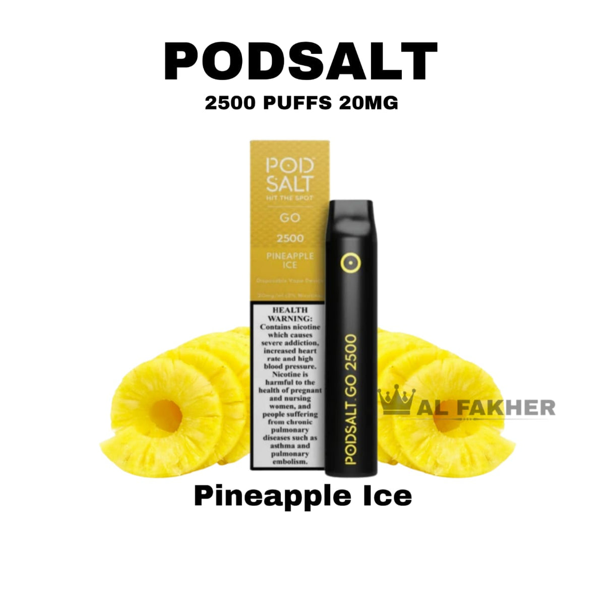 Pod Salt Go 2500 Puffs Pineapple Ice Disposable Vape in UAE