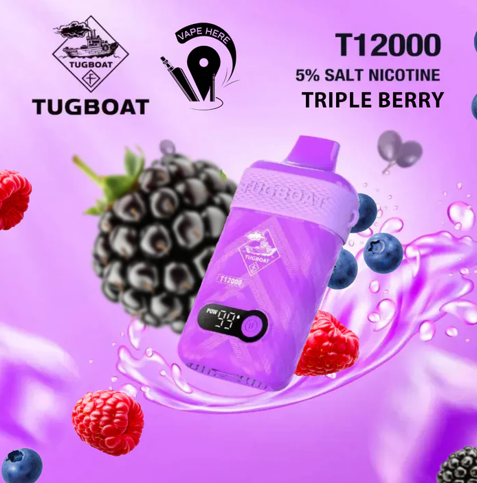 Tugboat T12000 Disposable Vape Tripple Berry