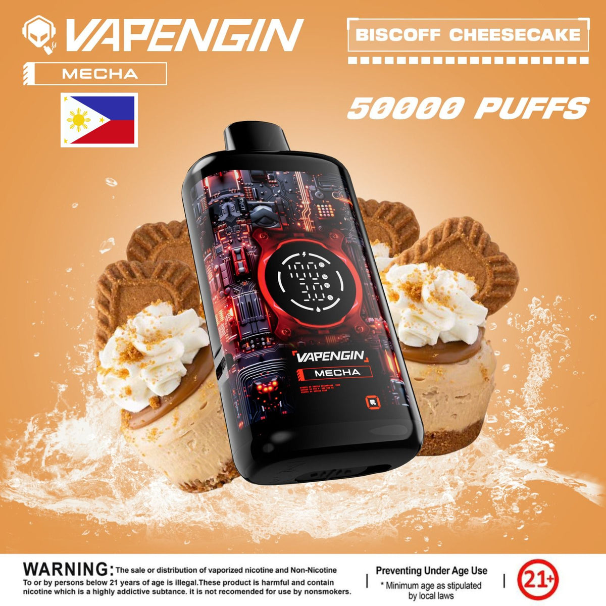 VAPENGIN Meacha 50000 Puffs Biscoff Cheesecake
