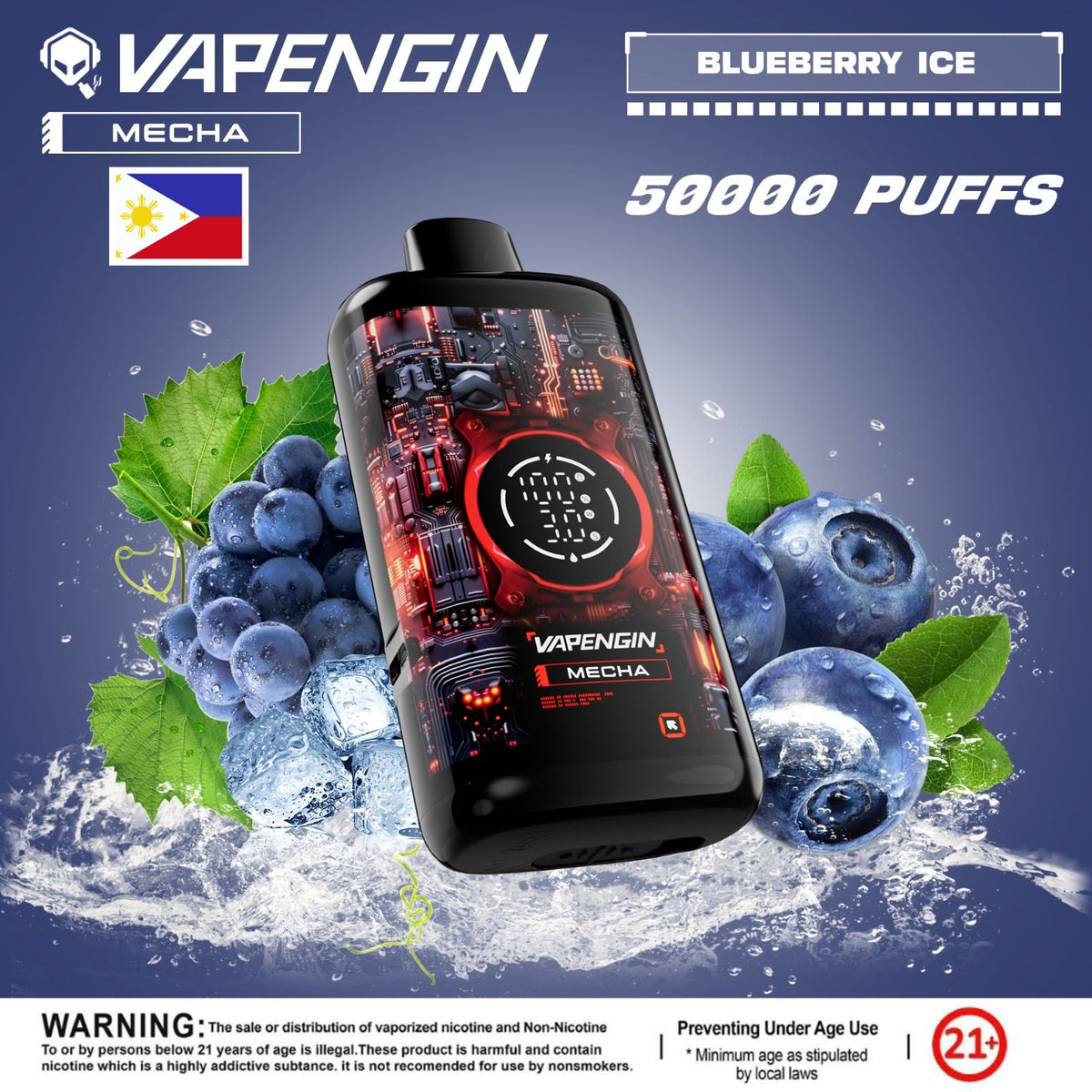 VAPENGIN Meacha 50000 Puffs Blueberry Ice