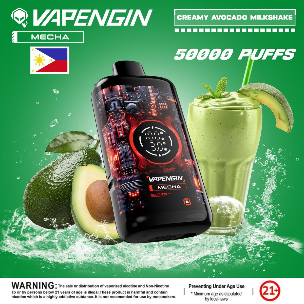 VAPENGIN Meacha 50000 Puffs Creamy Avocado Milkshake