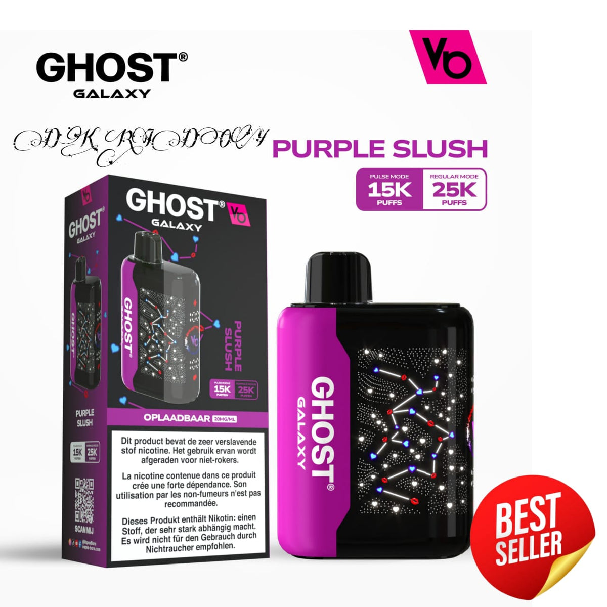 Vapes Bars Ghost Galaxy 25000 Puffs Purple Slush In Dubai UAE