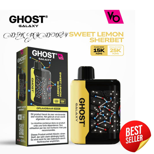 Vapes Bars Ghost Galaxy 25000 Puffs Sweet Lemon Sherbet In UAE