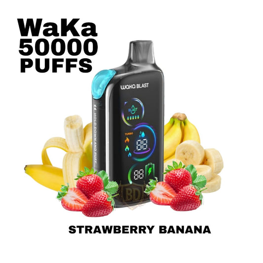Waka ice Blast 50000 Puffs 50mg Strawberry Banana in Dubai, UAE