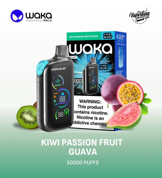 Waka ice Blast 50000 Puffs 50mg Kiwi Passion Fruit Guava in Dubai, UAE