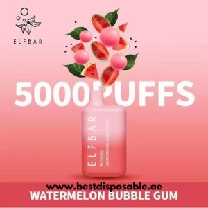 Watermelon Bubble Gum ELF BAR 5000 Puffs Disposable Vape in Dubai