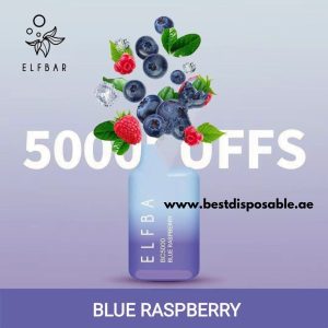 Blue Raspberry ELF BAR 5000 Puffs Disposable Vape 20mg in UAE
