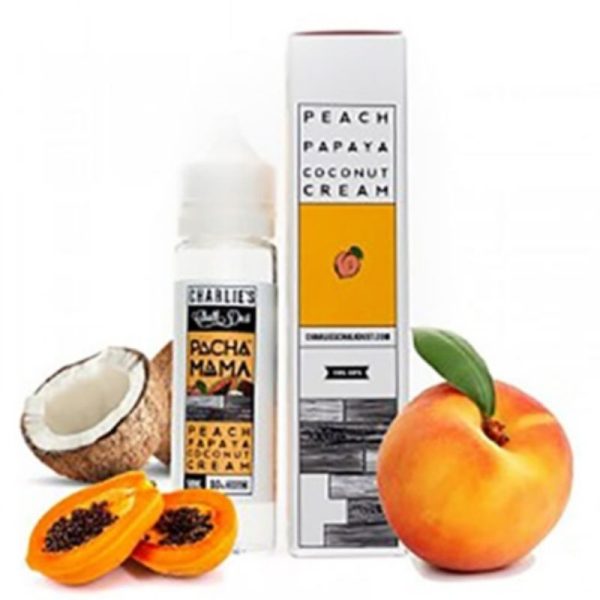 Peach Papaya Coconut Cream Pachamama vape juice fuji apple flavor Dubai